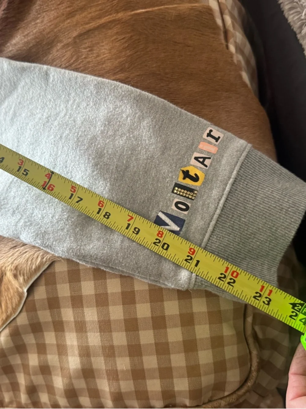 New Zadig & Voltaire Light Gray Graphic Hoodie with Multicolor Lettering - Picture 11 of 13